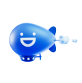 smiling blimp