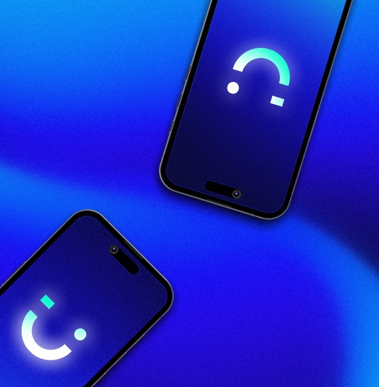 blue visible phone with a star