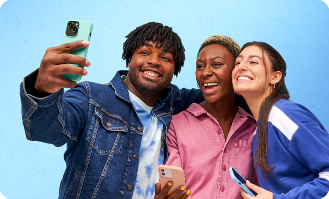 family taking a selfie